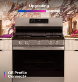GE Profile™ 30" Smart Free-Standing Gas Convection Range with No Preheat Air Fry and EasyWash™ Oven Tray
