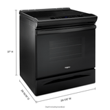 4.8 cu. ft. Guided Electric Front Control Range With The Easy-Wipe Ceramic Glass Cooktop