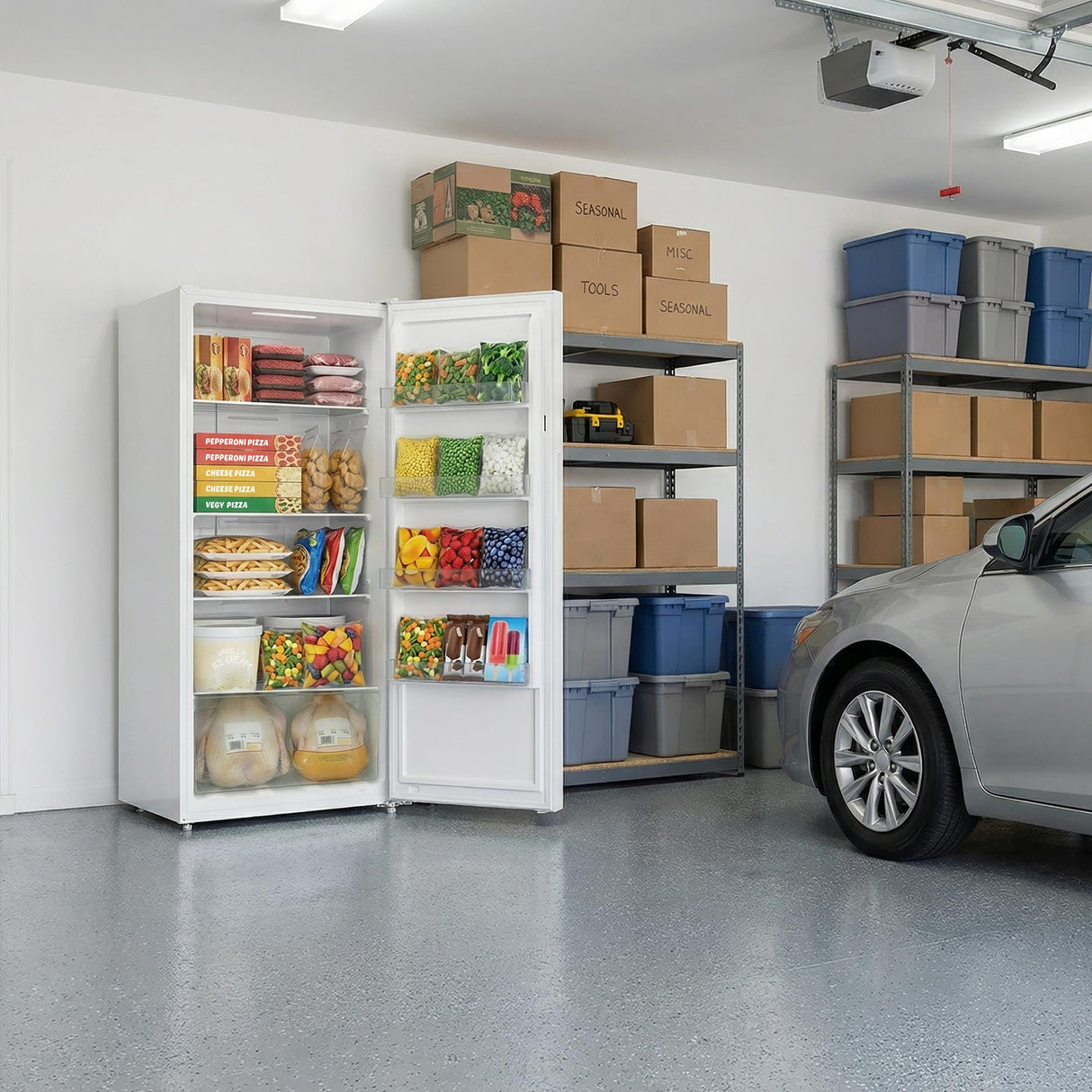 Avanti MaxxSpace Insulation™ Technology Garage-Ready Frost-Free Convertible Upright Freezer, 21 cu. ft., ENERGY STAR, White (AV210VFLJM0W)