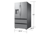 30 cu. ft. Mega Capacity 4-Door French Door Refrigerator with Four Types of Ice in Stainless Steel