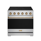 36 Inch Professional Electric Range In Stainless Steel/bronze  Gordon Ramsay Series
