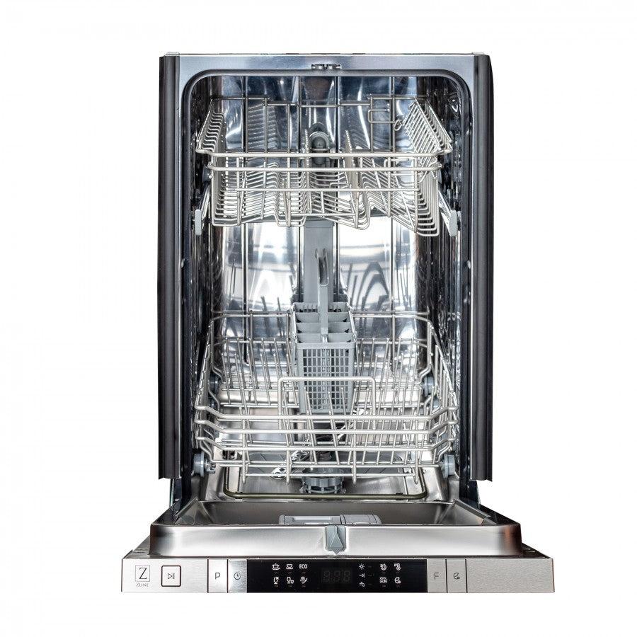 ZLINE 18 in. Compact Top Control Dishwasher with Stainless Steel Tub and Modern Style Handle, 52 dBa (DW-18) [Color: Oil Rubbed Bronze]