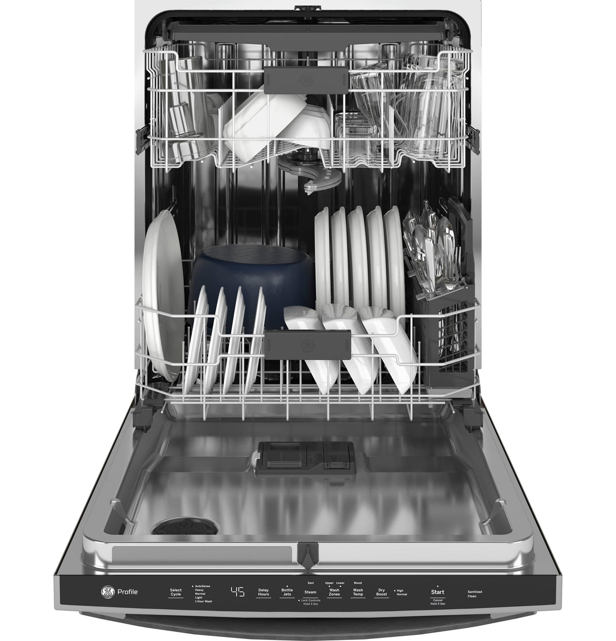 GE Profile™ ENERGY STAR® Fingerprint Resistant Top Control Stainless Steel Interior Dishwasher with Sanitize Cycle & Dry Boost