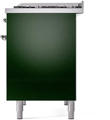 Nostalgie II 40 Inch Dual Fuel Liquid Propane Freestanding Range in Emerald Green with Chrome Trim