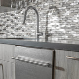 ZLINE 24 in. Top Control Dishwasher with Stainless Steel Tub and Modern Style Handle, 52dBa (DW-24) [Color: DuraSnow]