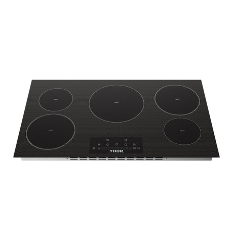 36 Inch 5-element Induction Cooktop In Black With Touch Controls