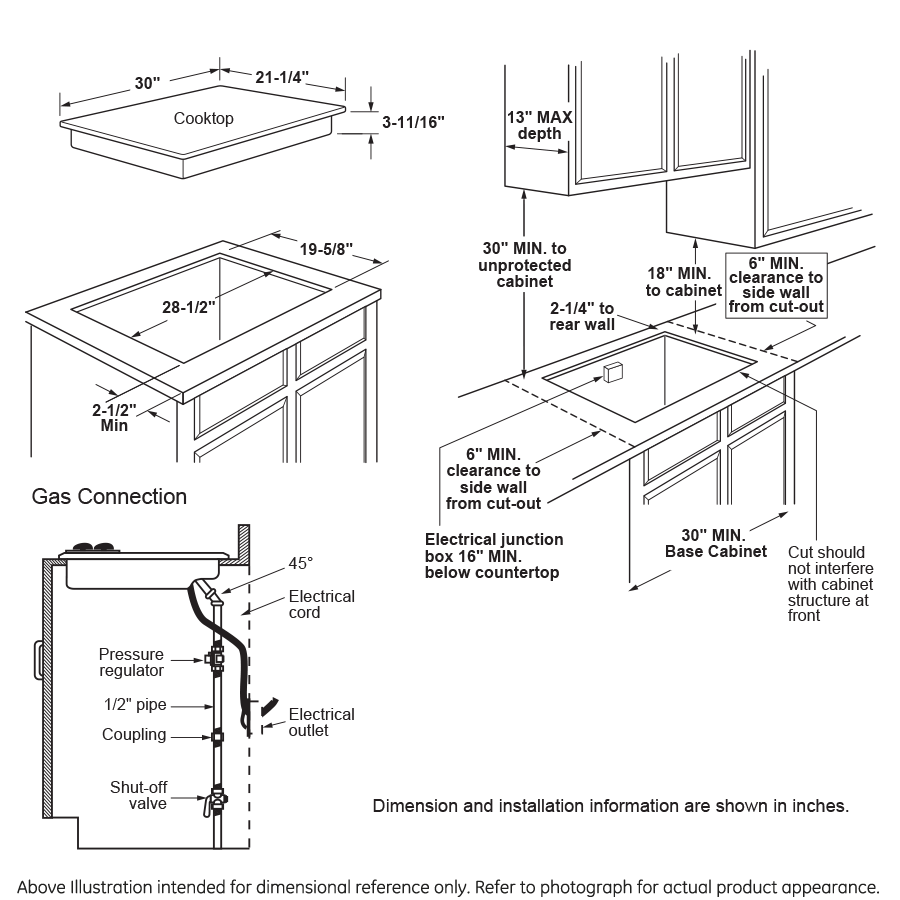 GE® 30" Built-In Gas on Glass Cooktop with Dishwasher Safe Grates