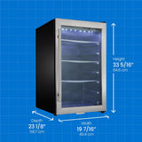 Danby 4.3 cu. ft. Free-Standing Beverage Center in Stainless Steel