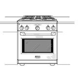 Monogram 30" All Gas Professional Range with 4 Burners (Liquid Propane)
