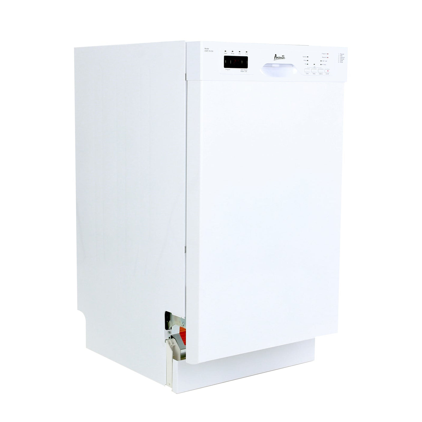 Avanti 18" Built In Dishwasher - White