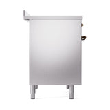 ILVE UNDI406QNMPSSB Nostalgie II Noblesse 40 inch Induction Range (Solid Door, Stainless Steel, Burnished)