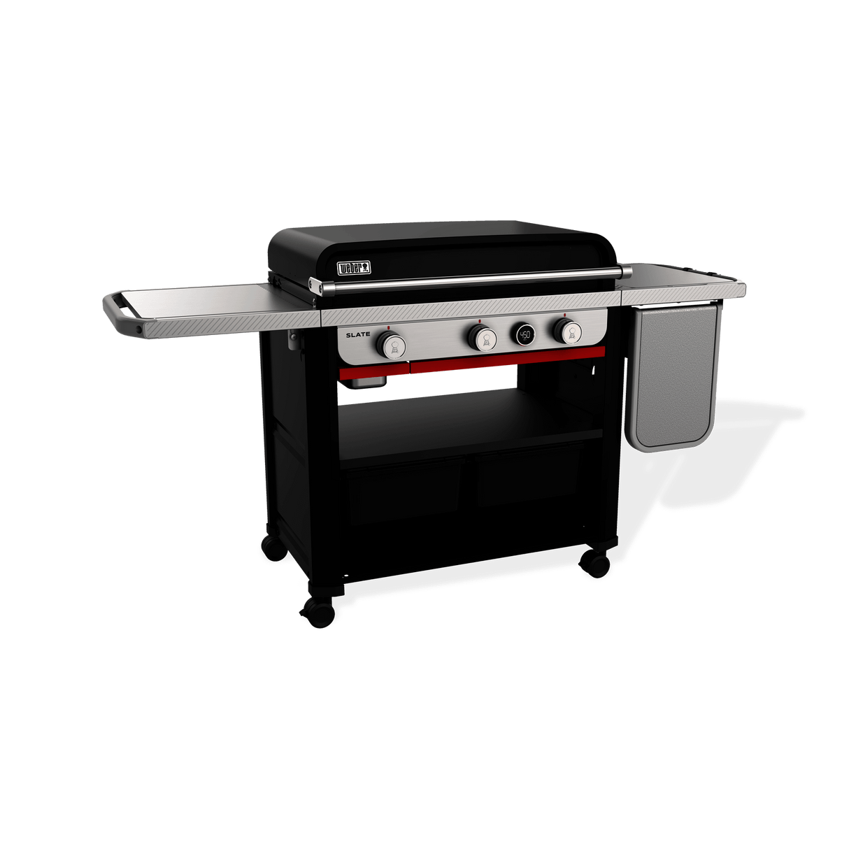 Slate® 30" Rust-Resistant Griddle with Extendable Side Table (Liquid Propane) - Black