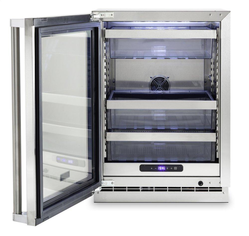 24"W. Stainless Steel Interior Undercounter Refrigeration - VURE