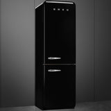 Approx 24" 50'S Style refrigerator with automatic freezer, Black, Right hand hinge