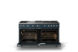 60"W. Sealed Burner Gas Range (Finish: Squall, Trim: Polished Chrome, Fuel: Natural Gas)