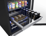 Presrv Beverage Cooler, 24in Full Size, SS+Glass, Reversible Door, 1 Zone