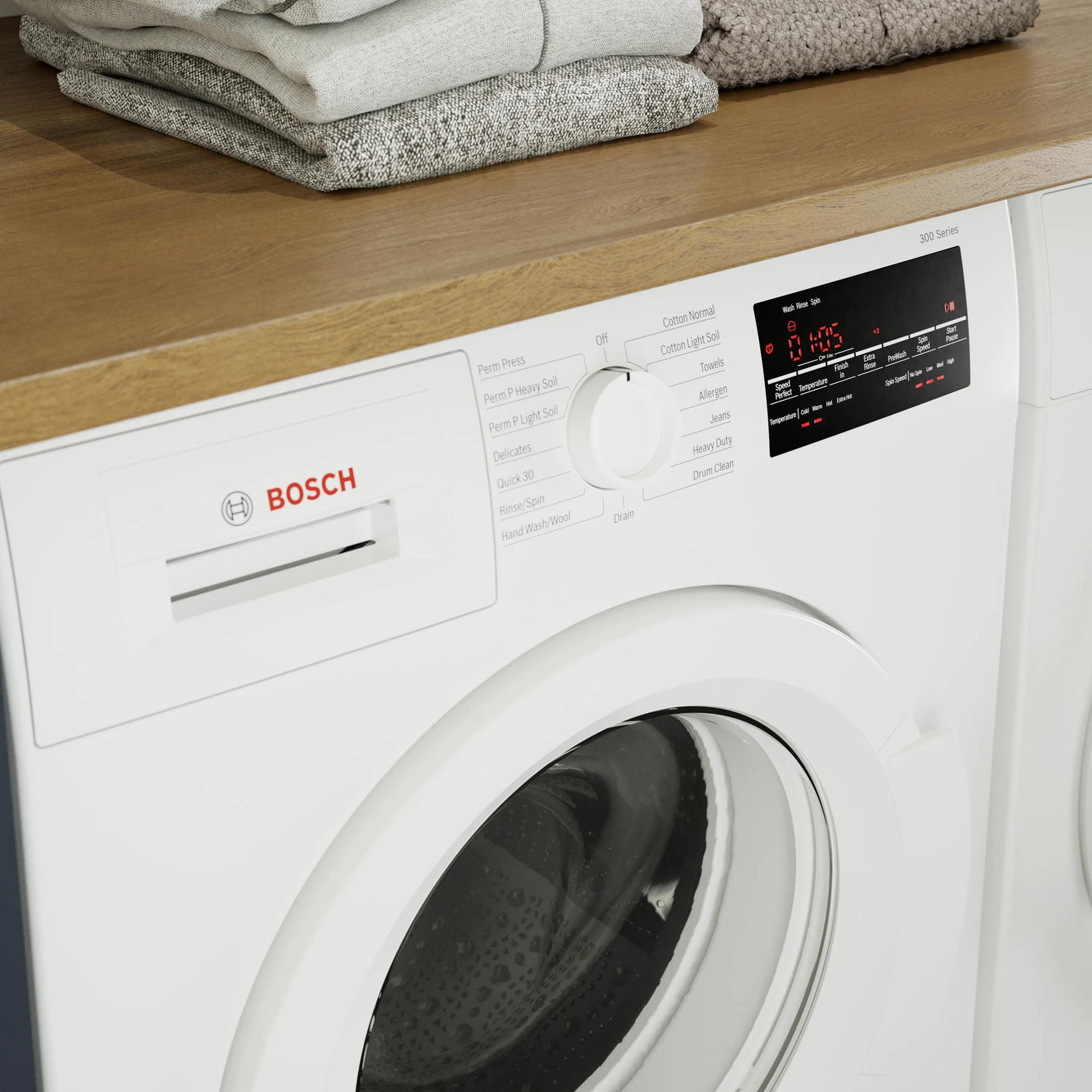 300 Series Compact Washer , White