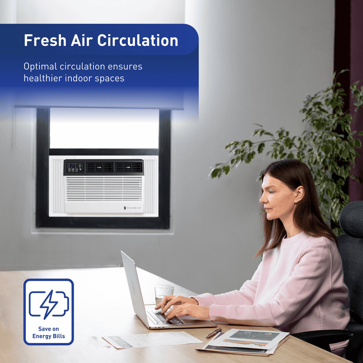 Friedrich Chill Premier 8,000 BTU 115V Smart Window Air Conditioner - Cool Only