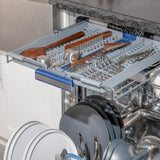 ZLINE 24" Tallac Series 3rd Rack Dishwasher with Traditional Handle, 51dBa (DWV-24) [Color: White Matte]
