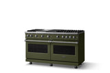 60"W. Sealed Burner Gas Range (Finish: Martini, Trim: Polished Chrome, Fuel: Natural Gas)
