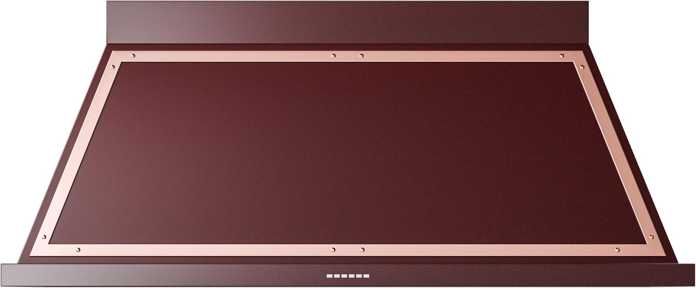 ILVE UANB60BUP Nostalgie 60" Hood in Burgundy with Copper trim