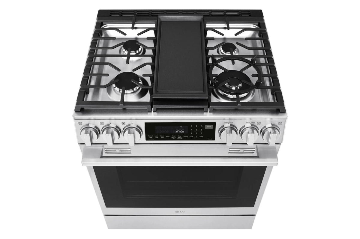 6.3 cu ft. Smart Gas Slide-In Range with InstaView®, ProBake Convection®, and Air Fry
