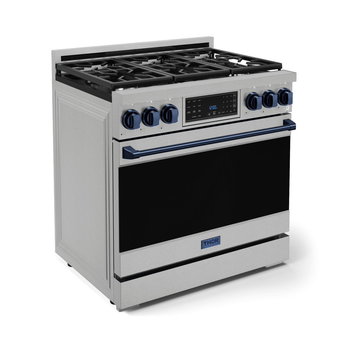 36 Inch Professional Lp Range With Tilt Panel Touch Control In Stainless Steel/navy Blue Gordon Ramsay Series