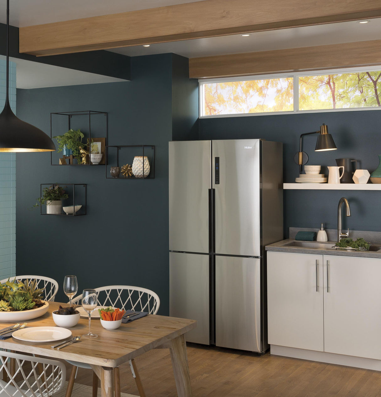 Haier ENERGY STAR® 16.4 Cu. Ft. Quad Door Refrigerator