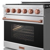 30 Inch Professional Gas With Precision Knob Control In Stainless Steel/rose Gold