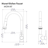 ZLINE Monet Kitchen Faucet in Chrome (MON-KF-CH)