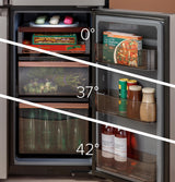 CAF(EBACK)™ ENERGY STAR® 27.4 Cu. Ft. Smart Quad-Door Refrigerator in Platinum Glass