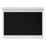 ZLINE 36 in. 5.2 cu. ft. Paramount Induction Range with 5 Element Cooktop and Electric Convection Oven in Stainless Steel with White Matte Door (SINR-WM-36)