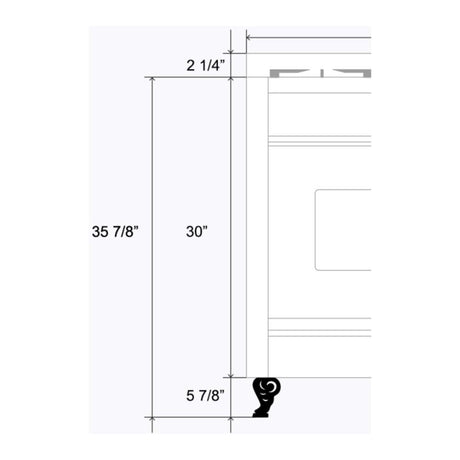 ILVE KG4221216 Scroll Claw Leg (Sold by Individual Leg) (Brass)