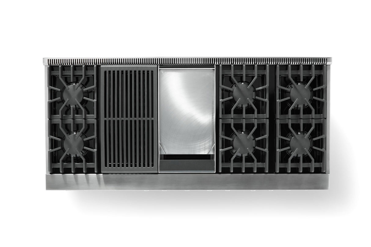 60"W.Dual Fuel Range (Finish: November Sky, Trim: Polished Chrome, Fuel: Propane)