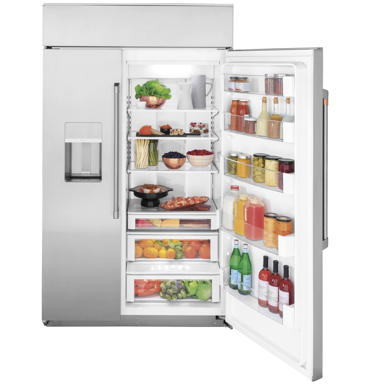 CAF(EBACK)™ 48" Smart Built-In Side-by-Side Refrigerator with Dispenser