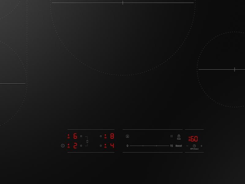 30" Induction Cooktop with Anti-Scratch Matte Glass and Sync Burners in Black