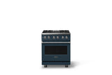 30"W. Dual Fuel Range (Finish: Squall, Trim: Polished Chrome, Fuel: Propane)