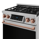 30 Inch Professional Gas Range With Tilt Panel Touch Control In Stainless Steel/rose Gold  Gordon Ramsay Series