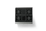 30"W. Dual Fuel Range (Finish: Antique Bronze, Trim: Polished Chrome, Fuel: Natural Gas)