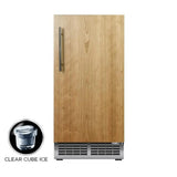 15" Clear Gourmet Ice Maker Panel Ready