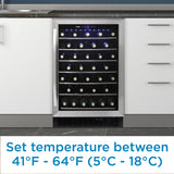 Danby 60 Bottle Built-in Wine Cooler in Stainless Steel