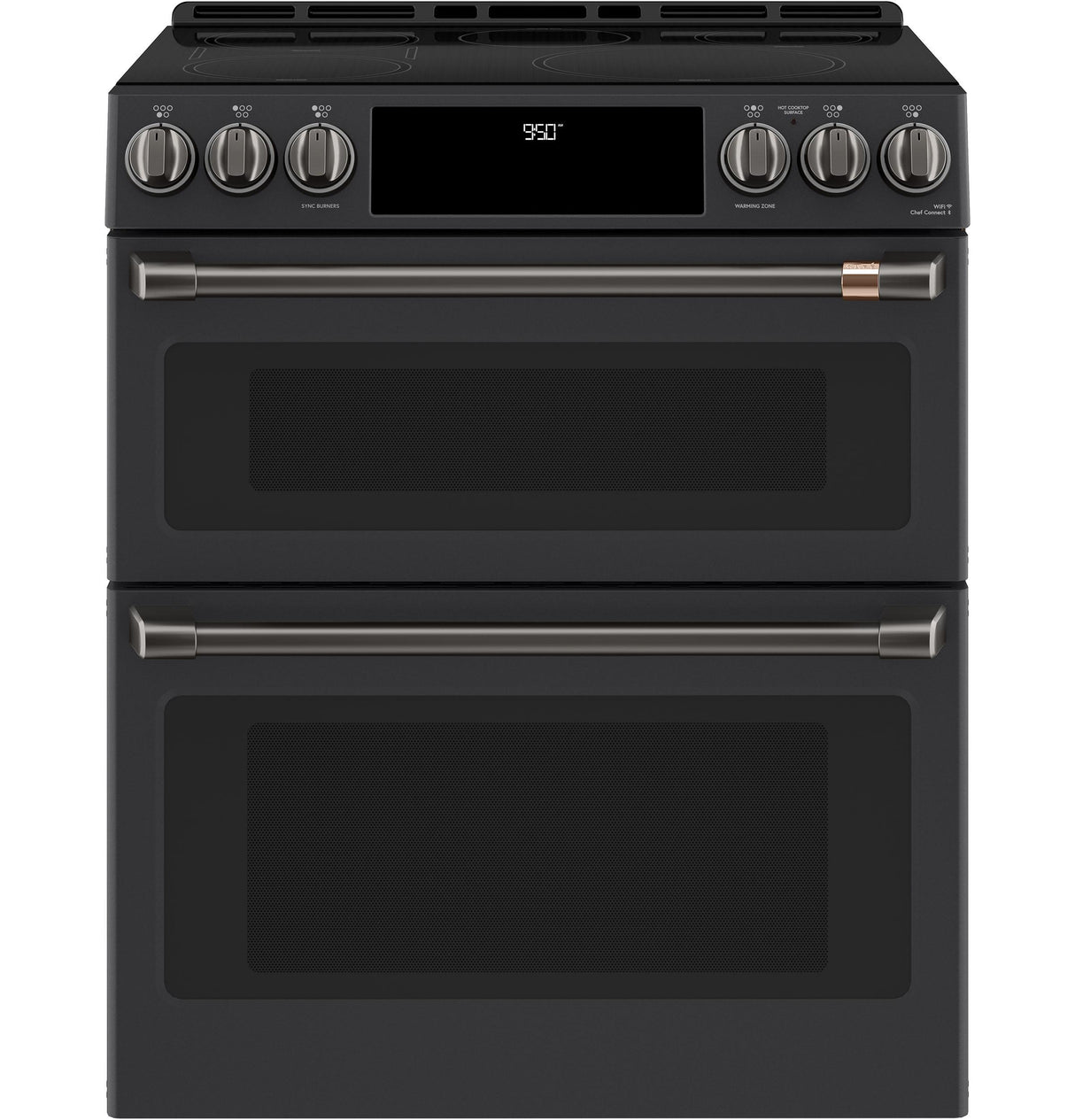 Café™ Front Control Induction Knobs and Handles - Brushed Black