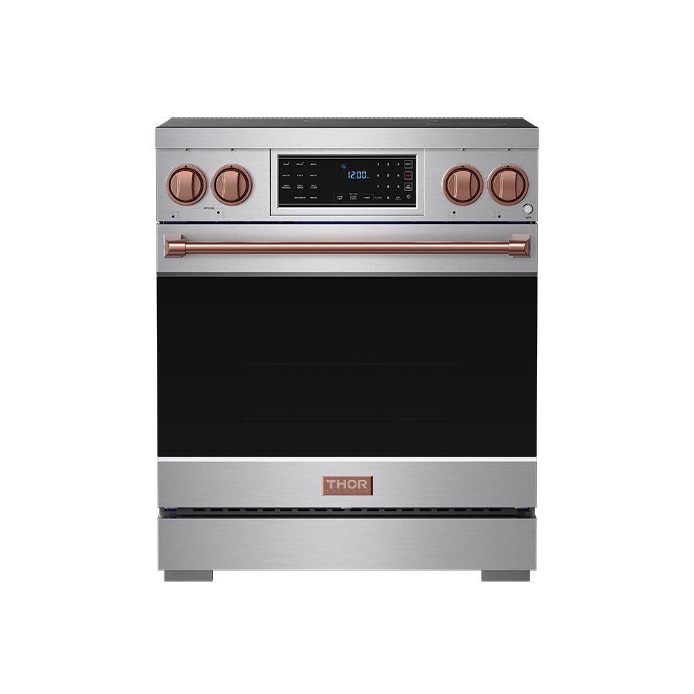 30 Inch Professional Induction Range With Tilt Panel Touch Control In Stainless Steel and Rose Gold  Gordon Ramsay Series