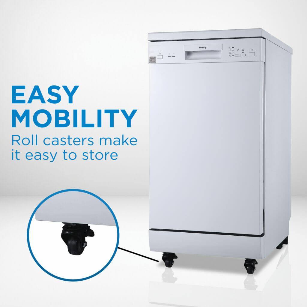 Danby 18" Wide Portable Dishwasher in White