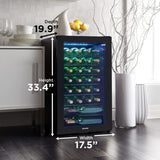 Danby 36 Bottle Free-Standing Wine Cooler in Black