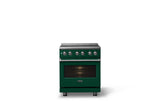 30"W. Electric Range (Finish: Ivy, Trim: Polished Chrome)