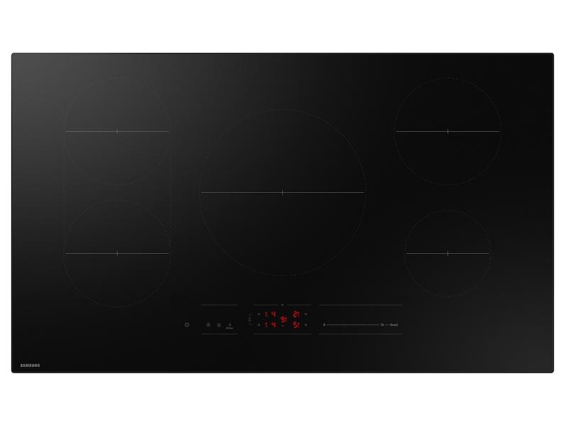 36" Induction Cooktop with Anti-Scratch Matte Glass and Sync Burners in Black