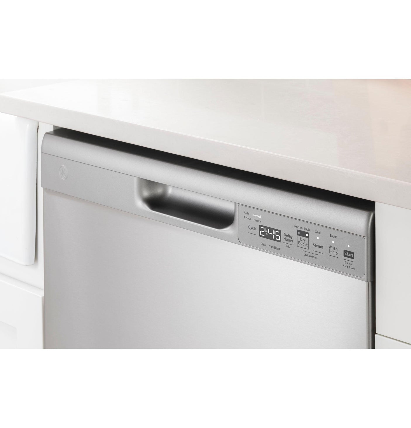 GE ENERGY STAR Front Control with Plastic Interior Dishwasher with Sanitize Cycle & Dry Boost