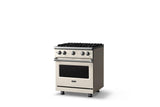 30"W. Sealed Burner Gas Range (Finish: Pure White, Trim: Polished Chrome, Fuel: Natural Gas)
