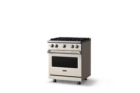 30"W. Sealed Burner Gas Range (Finish: Pure White, Trim: Polished Chrome, Fuel: Natural Gas)